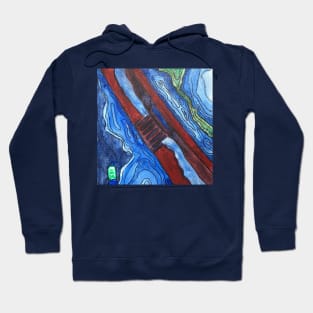 Topographic Melting Snow Hoodie